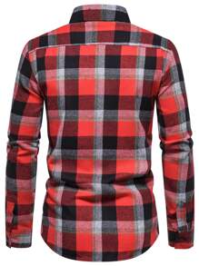 Manfinity Homme Loose Men's Checked Button Up Shirt - Multicolor - View 2