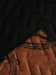 Halloween Pumpkin & Witch Pattern Bedspread Set Without Filler - Multicolor - View 7