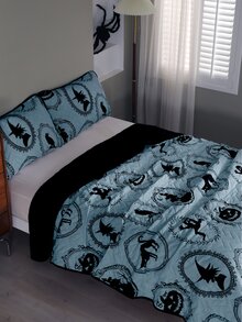 Halloween Pumpkin & Witch Pattern Bedspread Set Without Filler - Multicolor - View 7