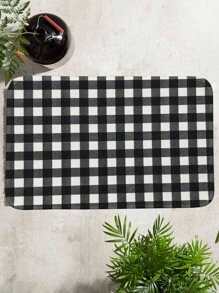 Gingham Pattern Kitchen Rug ,Room Decor - Multicolor - View 2