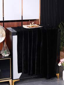 1 cái chăn màu rắn - màu đen - Xem 2