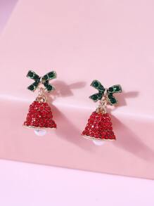 Christmas Bell Drop Earrings - Multicolor - View 1