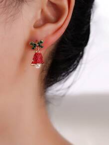 Christmas Bell Drop Earrings - Multicolor - View 2