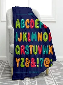 Letter Graphic Blanket - Multicolor - View 2