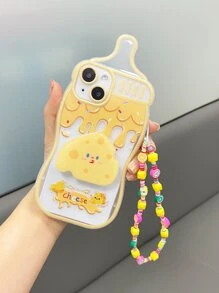 Cheese Pattern Phone Case With Stand-Out Phone Grip