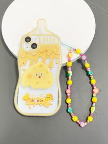 Cheese Pattern Phone Case With Stand-Out Phone Grip