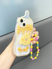 Cheese Pattern Phone Case With Stand-Out Phone Grip