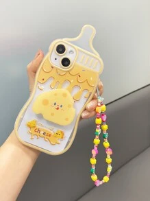 Cheese Pattern Phone Case With Stand-Out Phone Grip