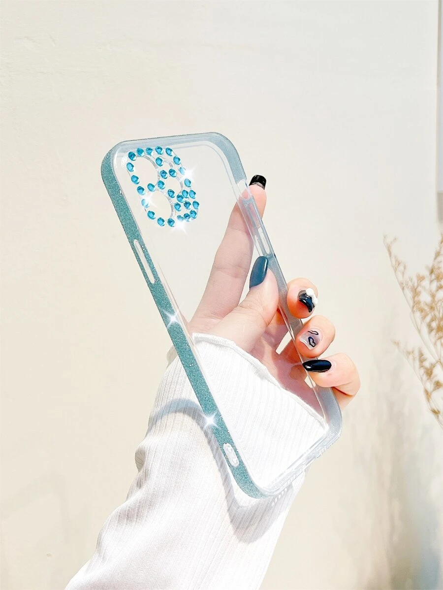 水鑽裝飾透明手機殼 - 無色 - 查看 1