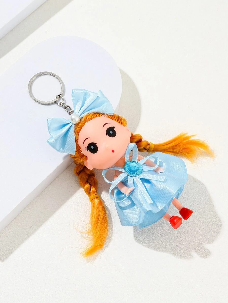 Baby Doll Charm Keychain - Multicolor - View 1