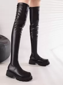 Botas calcetín sin cordones - Negro - Ver 1