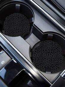 2入組豹紋印花汽車杯墊 - 彩色 - 查看 1