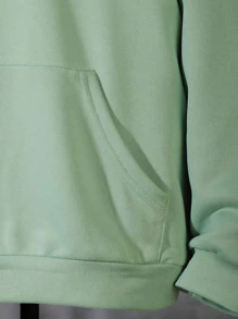 Tween Girl Slogan & Floral Print Sweatshirt - Mint Green - View 2