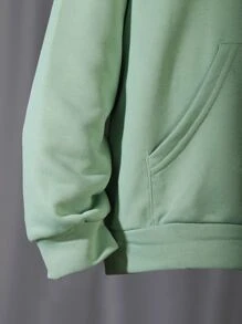 Tween Girl Slogan & Floral Print Sweatshirt - Mint Green - View 6