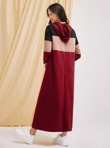 Seusyu 色块抽绳连帽连衣裙 - 彩色 - 查看 2