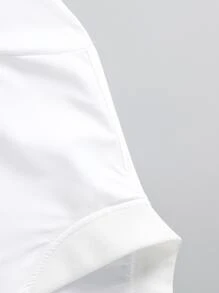 Manfinity Homme 男士拉鏈開襟飛行員夾克 - 白色 - 查看 7