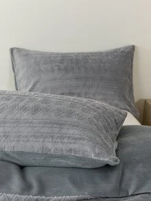 幾何樣式被套套裝不附帶內芯 - 灰色 - 查看 5