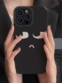 vỏ điện thoại đồ họa hoạt hình - màu đen - Xem 3