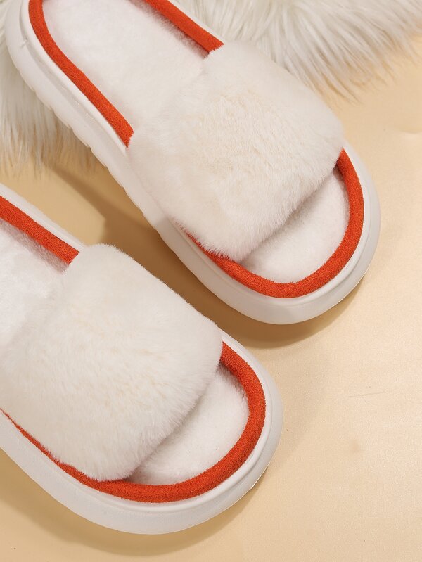 Minimalist Fluffy Bedroom Slippers SHEIN USA