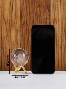 1pc Crystal Snowman Decoration With Butterfly Base For Christmas - Multicolor - View 4