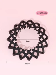 1pc Bird's Nest Design Hair Clutcher - Black - View 3