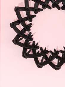 1pc Bird's Nest Design Hair Clutcher - Black - View 4