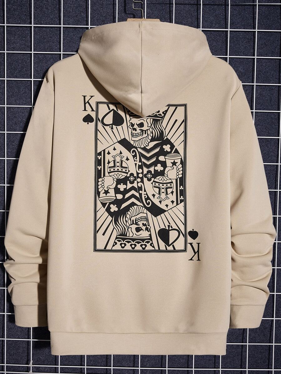 GENTILAND Áo nỉ Nam Dây kéo Lễ Các Thánh Lá thư Đường phố - Màu Khaki - Xem 1