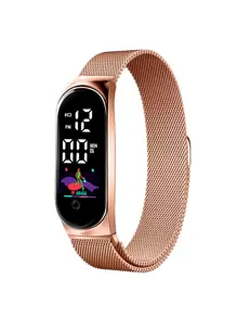 Water Resistant Oval Electronic Watch - Black - View 1