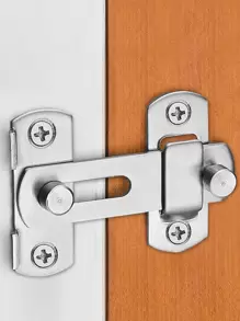 1 pieza Candado de acero inoxidable - Plateado - Ver 1