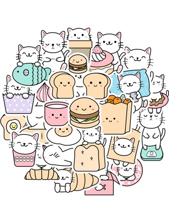 25入組卡通圖案貼紙