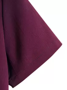 Manfinity Homme Men Solid Button Up Shirt - Burgundy - View 4