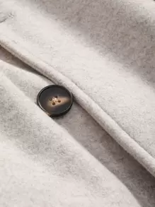 DAZY Drop Shoulder Double Breasted Overcoat Women Jacket,Fall Women Clothes - Apricot - View 3