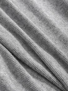 DAZY Abrigo capa cuello vuelto bajo asimétrico - Gris - Ver 8