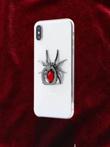 ROMWE Goth Spider Design Phone Ring Holder - Red - View 3