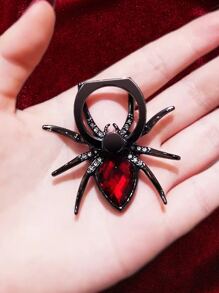 ROMWE Goth Spider Design Phone Ring Holder - Red - View 4