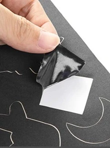 1入組羽絨服破洞貼佈黑色自粘服裝貼佈 - 黑色 - 查看 2