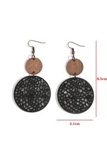 鏤空圓形耳墜 - 彩色 - 查看 5