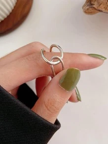 2pcs Hollow Out Ring - Silver - View 2