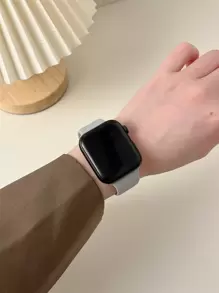 素色矽膠錶帶適用於Apple Watch - 灰色 - 查看 1