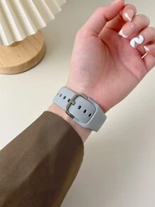 素色矽膠錶帶適用於Apple Watch - 灰色 - 查看 4