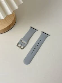 素色矽膠錶帶適用於Apple Watch - 灰色 - 查看 5