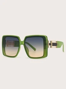 Women's Retro Square Oversized Fashion Glasses For Vacation Beach Accessories For Women Glasses Shades Basics Fall Winter Women Outfits Clothes Business Casual Gifts For Summer Beach Vacation,Outdoor,Travel - Multicolor - View 1