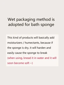 1pc Three-Dimensional Exfoliating Scrub Sponge, Minimalist Grey Soft Bath Sponge, Used In The Bathroom Without Pain and Skin Damage - Grey - View 5