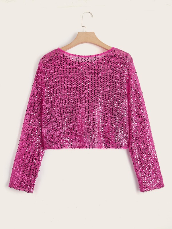 SHEIN Belle Plus Sequin Top SHEIN USA
