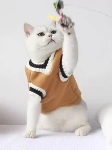 1pc Striped Print Pet Sweater