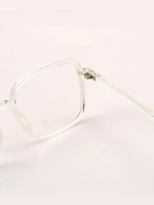Geometric Frame Eyeglasses - Clear - View 6