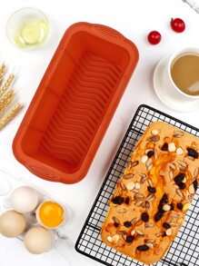 SHEIN Basic living 1pc Silicone Bread Pan, Grey Non-stick Bread Loaf Pan For Baking - Grey - View 1