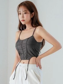 DAZY Sujetador tejido de canalé con liga - Gris Oscuro - Ver 6