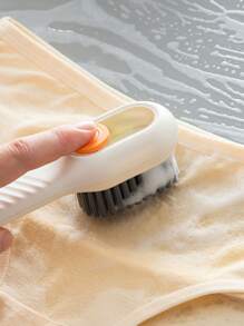 1入組隨機色鞋刷按壓式自動加液深度清潔刷