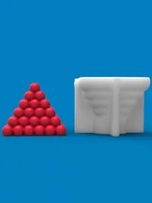 1pc Geometric Shaped DIY Silicone Mold - White - View 2